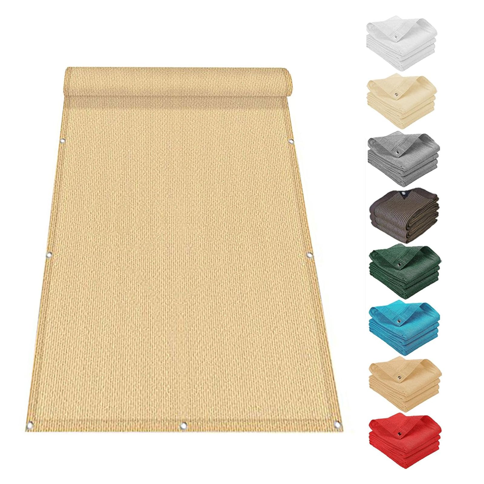 Ogrodzenie Ogrodowe 80 x 1000 cm Oddychająca, Chroniąca Przed Wiatrem I Promieniowaniem Uv, Odporna Na Rozdarcia Ekran Prywatności Na Balkon Do Zadaszenia Balkonu I Tarasu, Piaskowy żółty