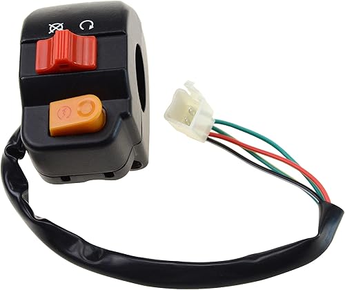 GOOFIT Botón universal de interruptor de faro delantero de montaje en manillar derecho de 7/8 pulgadas con interruptor de encendido de repuesto para