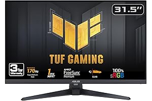 ASUS 32 Inch Curved Monitor Keeps Up With Fast-Paced Gaming 165Hz