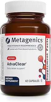 AdvaClear - Daily Detox Support with B Vitamins, Zinc & Pantothenic Acid - Supports Liver & Immune Health* - Non-GMO, Gluten-Free, Vegan - GMP Certified Facility - 42 Capsules