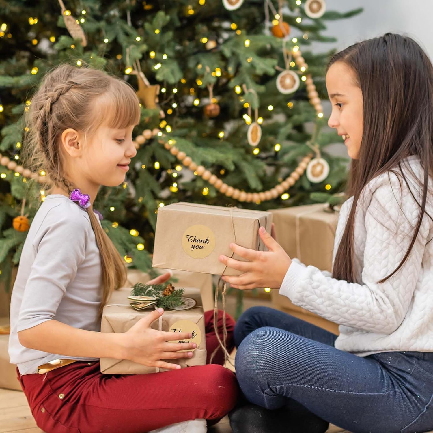 500 Pcs Thank You Stickers,1.5 Inch Thank You for Supporting My Small Business Sticker,Self-Adhesive Labels for Packaging,Envelopes,Bags,Boxes(Kraft) - Image 5