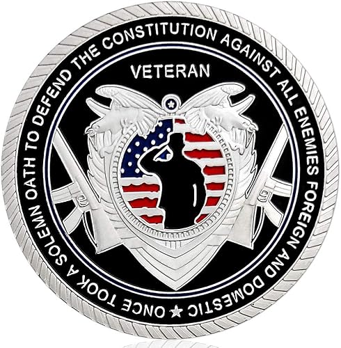 Miniatura 2 de Veteranos desafían la moneda del juramento de los soldados militares