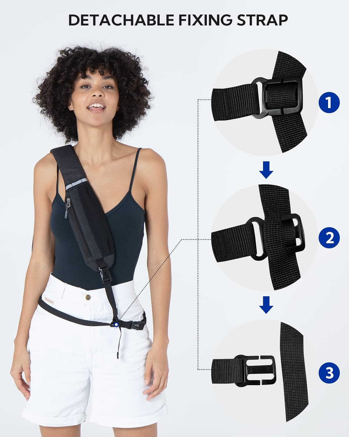 WATERFLY Small Hiking Sling Bag: Crossbody Sling Backpack Chest Bag Daypack for Men Women with Skin-Friendly Shoulder Strap - Image 2