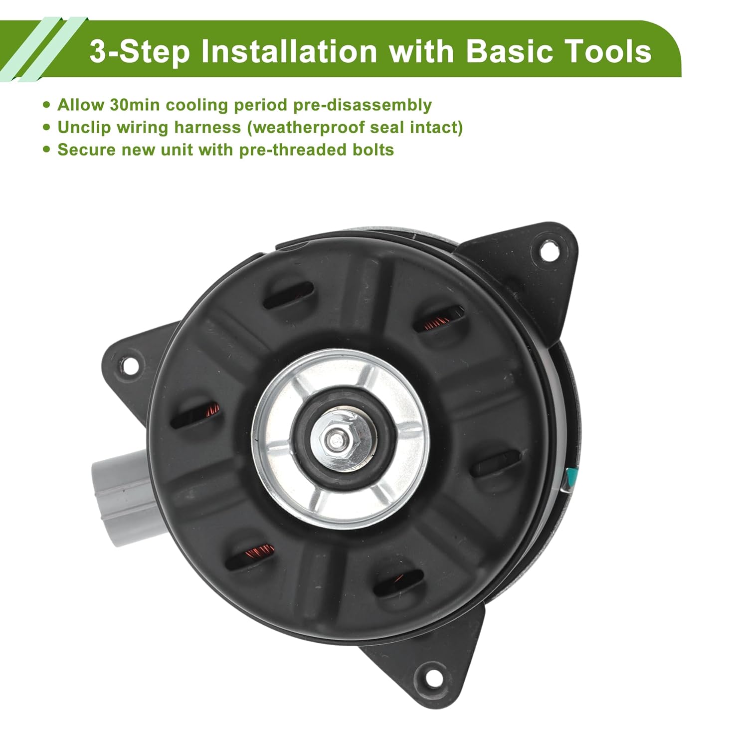 Radiator Fan Motor for Toyota RAV4 2001-2005 Quiet Engine Cooling Fan Motor No.163630D050 1 Pc