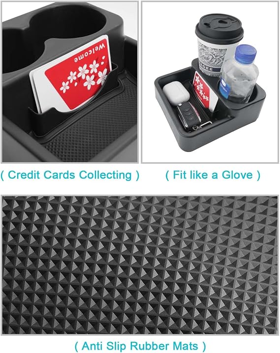 CDEFG Compatible with Suzuki Jimny FJ JB23 JB33 1998-2018 MT Centre Console Organiser Storage Box Handbrake with Cup Holder Storage Box Jimny JB23 JB33 Accessories (Manual Transmission)