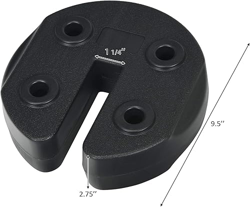 Miniatura 4 de Tangkula Juego de 6 pesas para toldo, kit de placas de peso de 30 libras con diseño sin pellizcos para una fácil instalación y extracción, pesas de