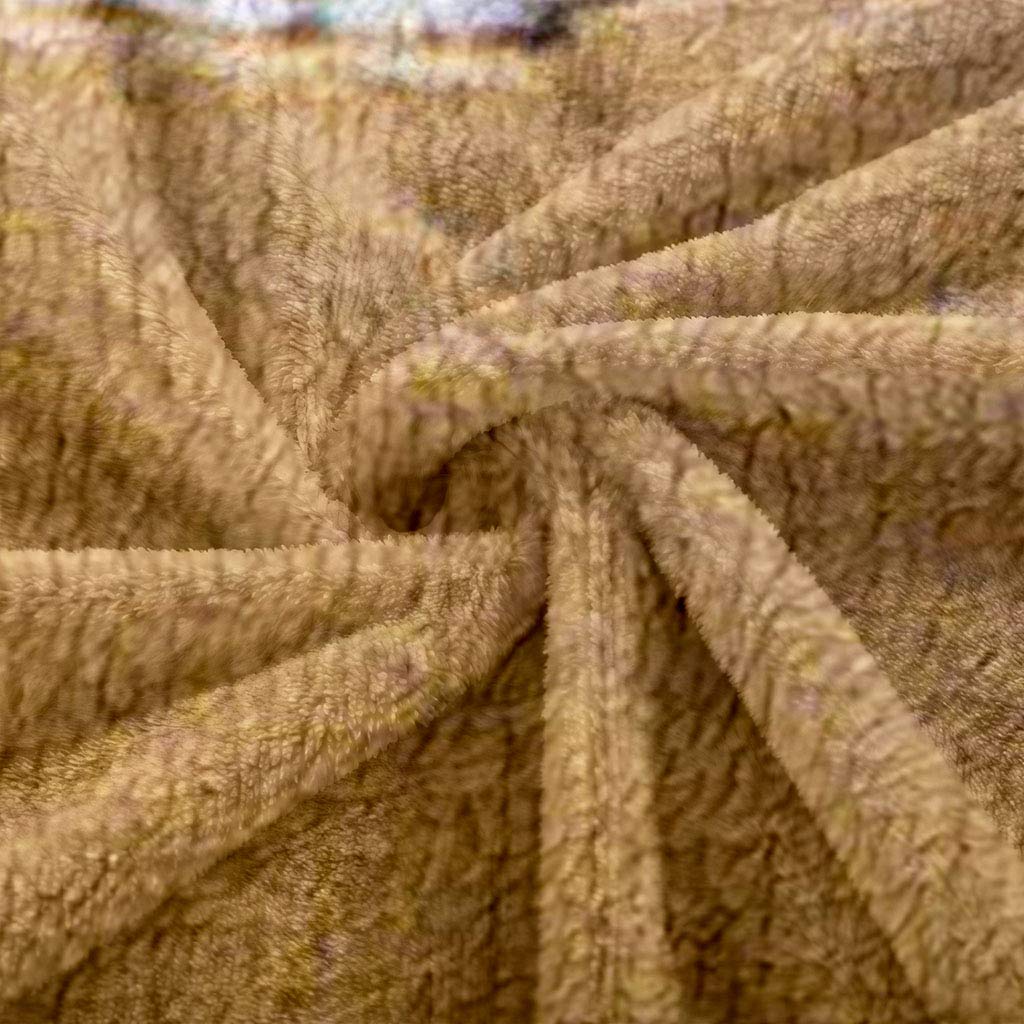 Coperta Pile Letto Matrimoniale 180X200Cm Cielo Azzurro E Vista Mare Stampata Motivo, Coperte Invernale Di Flanella Morbido In Peluche Per Letto/Divano/Sedie, Leggere, Calda, Accoglienti