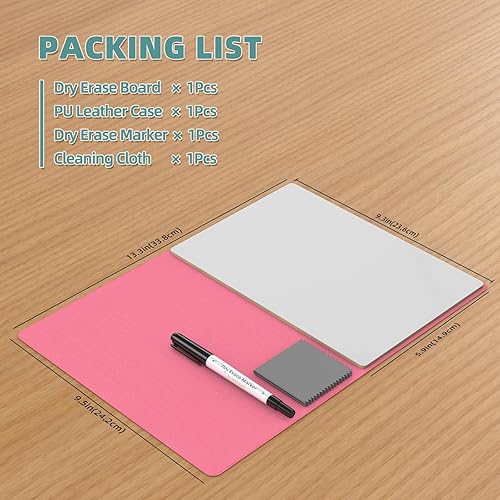 Miniatura 9 de Pizarra blanca pequeña portátil, pizarra reutilizable de borrado en seco con soporte, pizarra blanca de escritorio para oficina, reuniones,