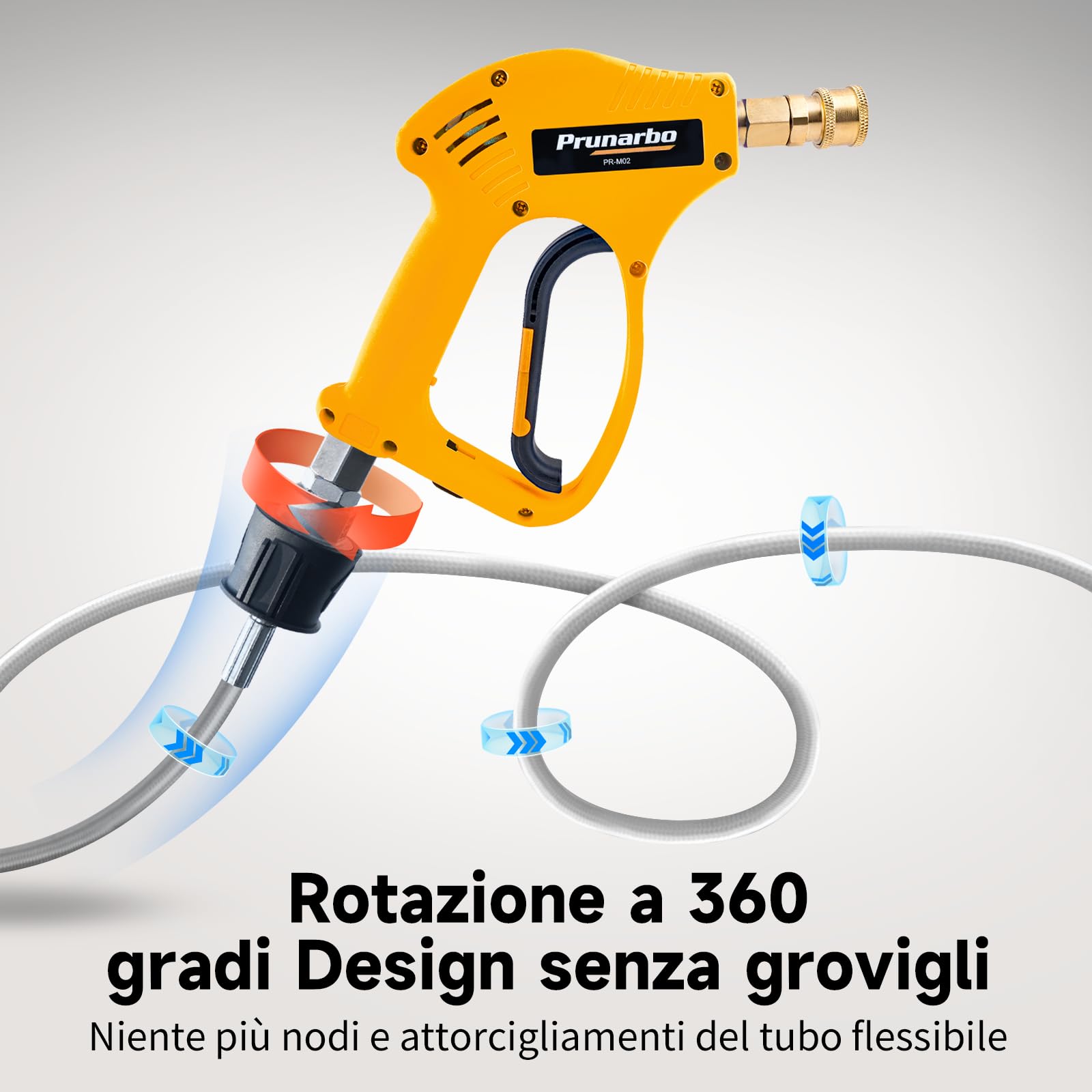Pistola Per Idropulitrice Compatibile Con Kärcher K2-K7 | Con Cannone A Schiuma, Ideale Per Auto, Moto, Cortili E Mobili Da Giardino, Include 5 Ugelli Per Diversi Tipi Di Pulizia