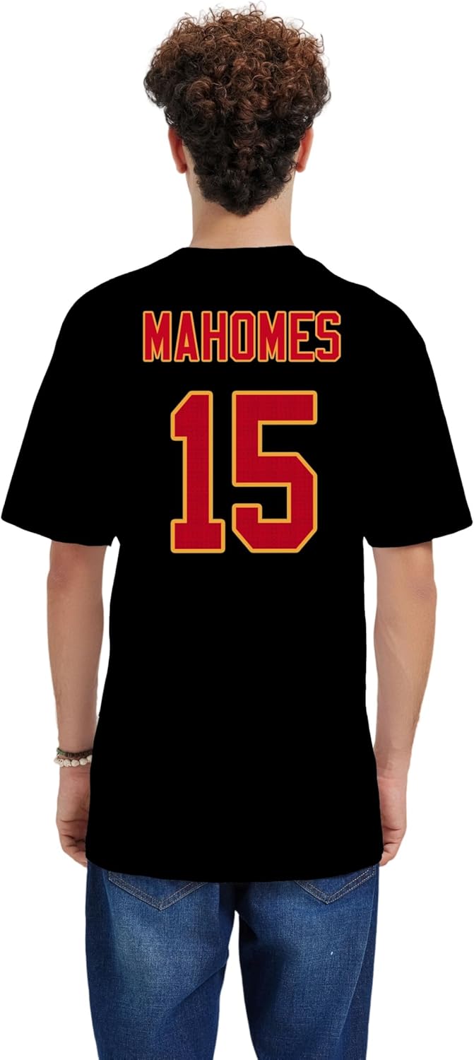 Custom Football T-Shirt No Brand/Logos 100% Cotton for Mens/Womens/Kid