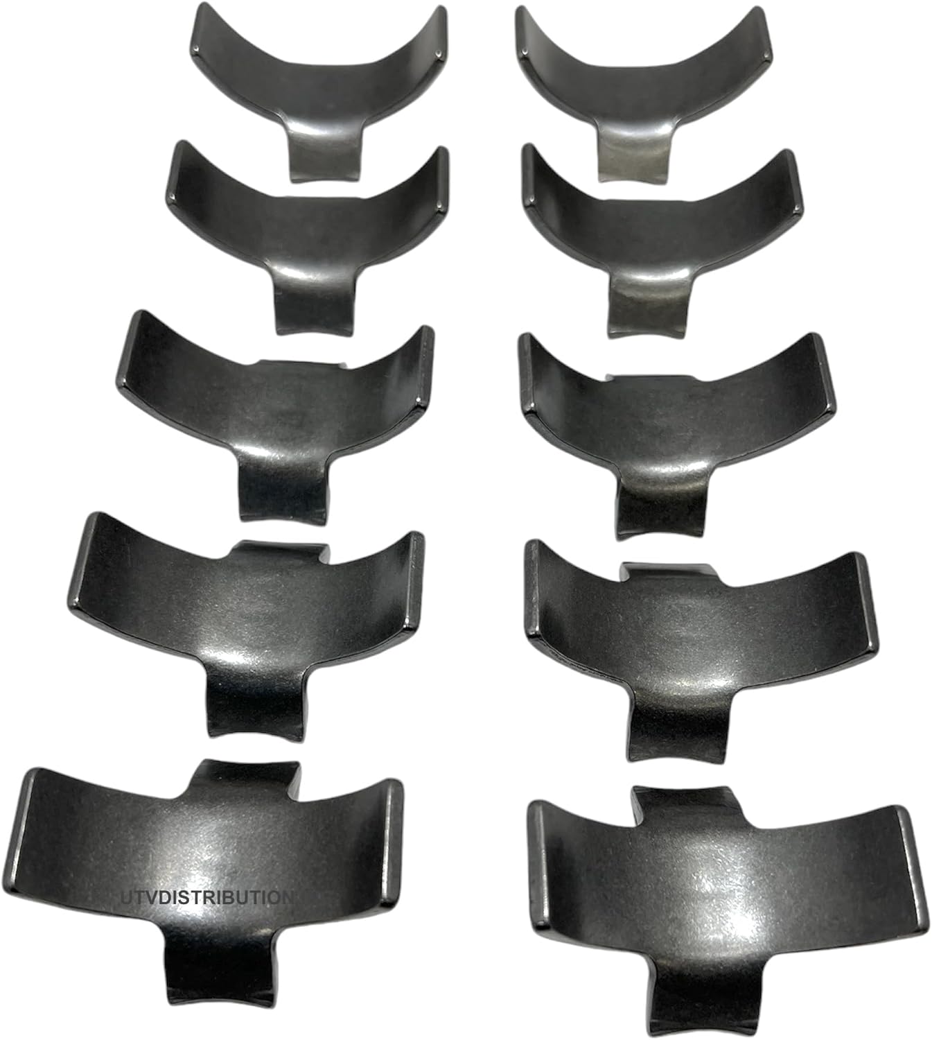 UTVDistribution Remote Reservoir Shock Mounts (10) - UTV/ATV/Truck/Sandcar - Modern Raw Steel - SHOCK ABSORBER