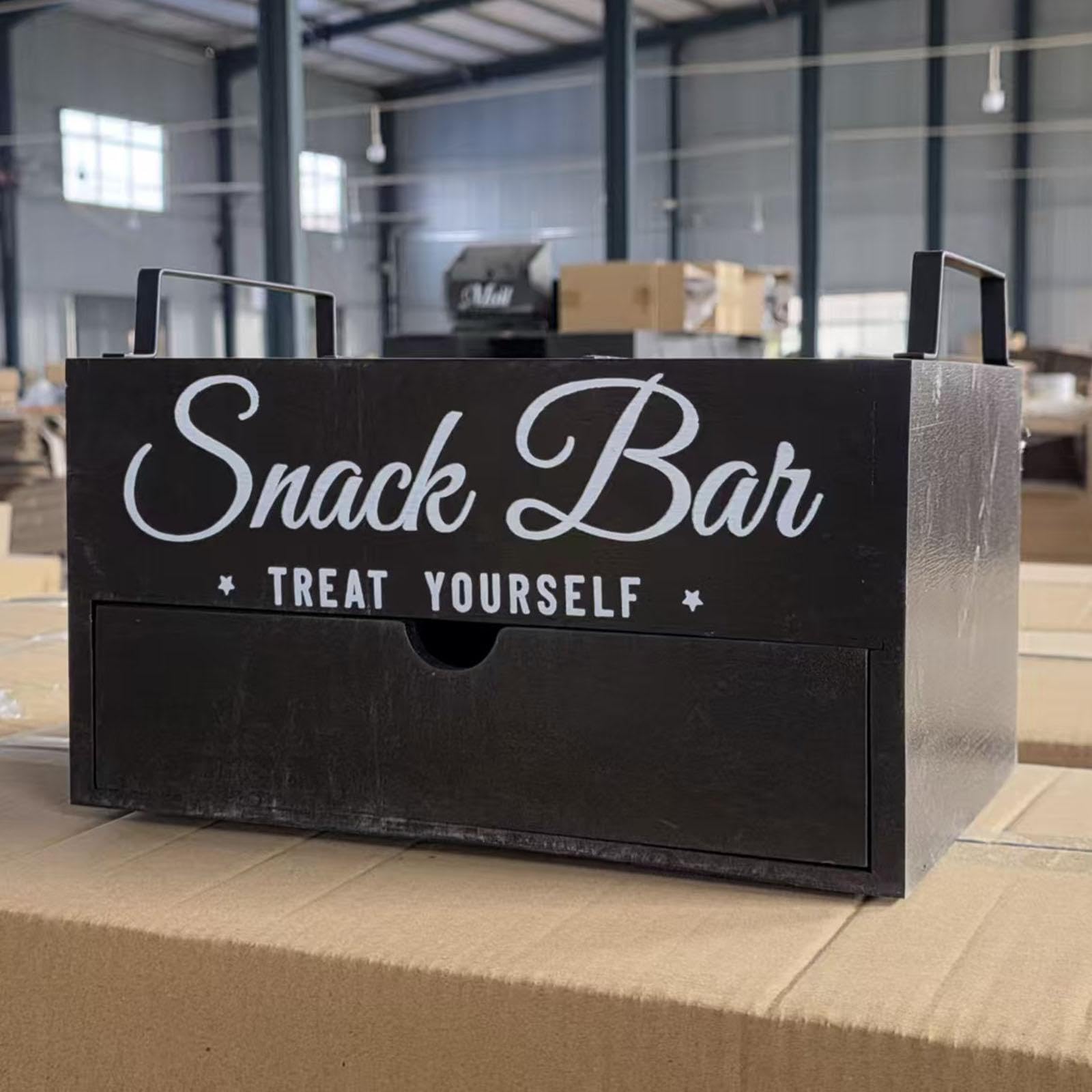 Organizador de Aperitivos de Encimera, Estación para Bolsitas de Té, Caja de Aperitivos Espaciosa Y Multiusos
