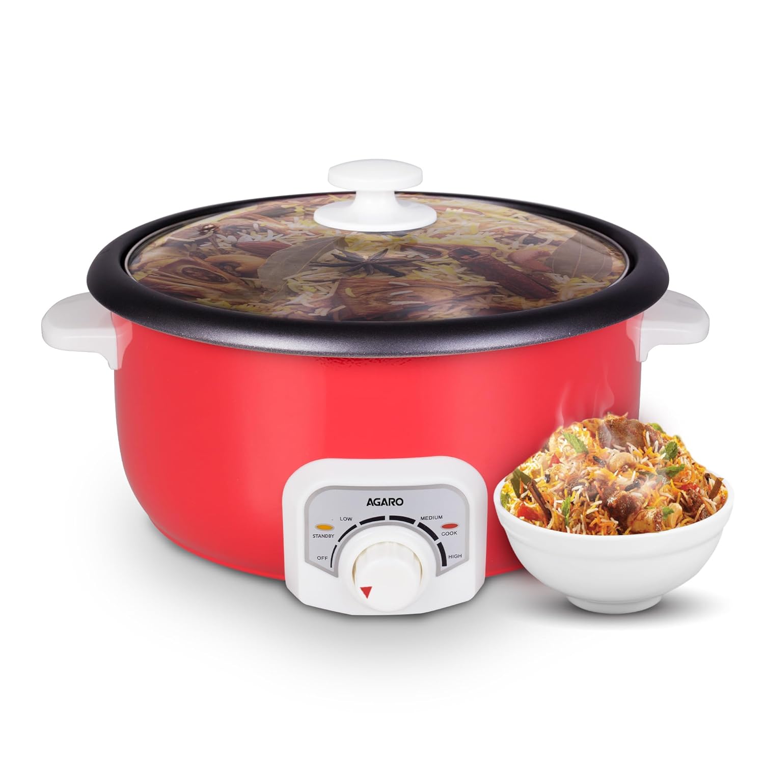 Buy AGARO Regal Electric Multi Cooking Pot, 3L, 1200W, Steamer, Fryer