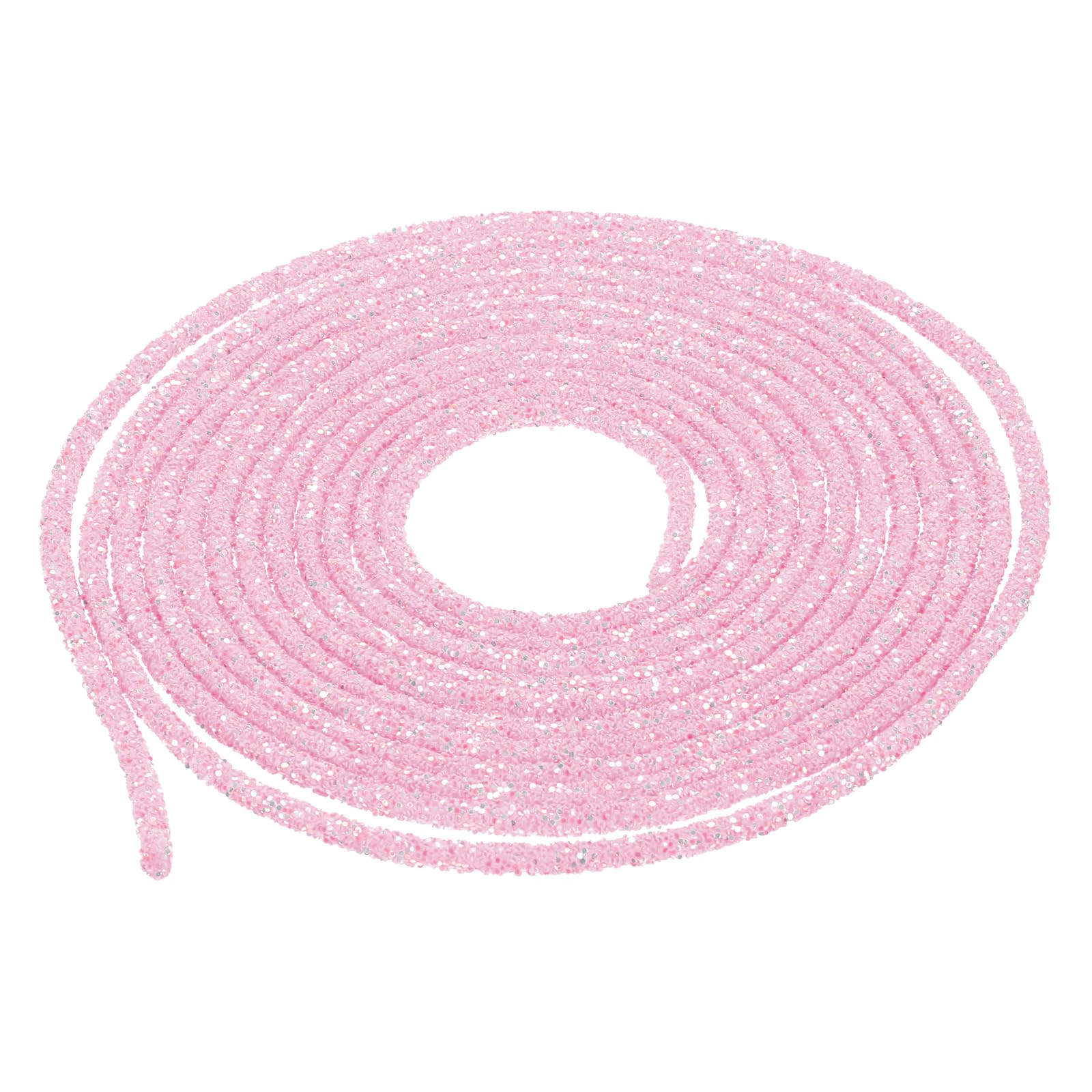 sourcing map 5 Yard 6mm 0.24 inch Glitter Sequins Rope Sequins Rhinestone Tube Cord for DIY Wedding Dresses Costume Clothing Shoes Jewelry Accessory Clear White — view 168