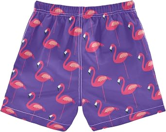 DOMIKING Toddler Boys' Swim Trunks Mesh Lining Swim Shorts for Boys Kids Adjustable Waist