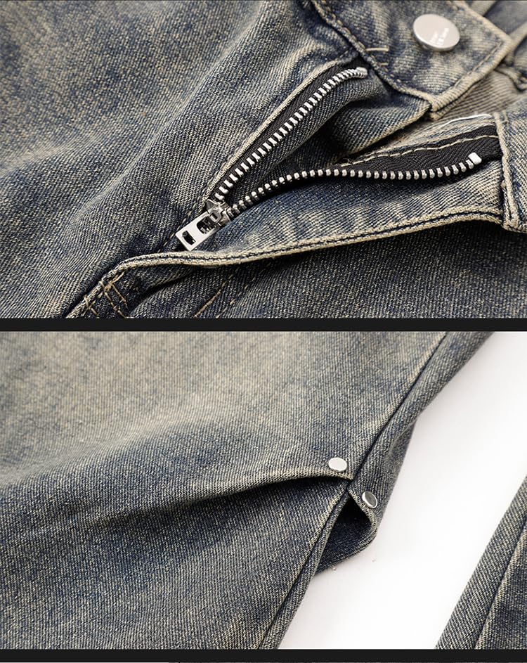 Factory Direct Sales, Vintage Straight-Cut Jeans, Loose and Wide-Legged Casual Style, Easy to Match 6