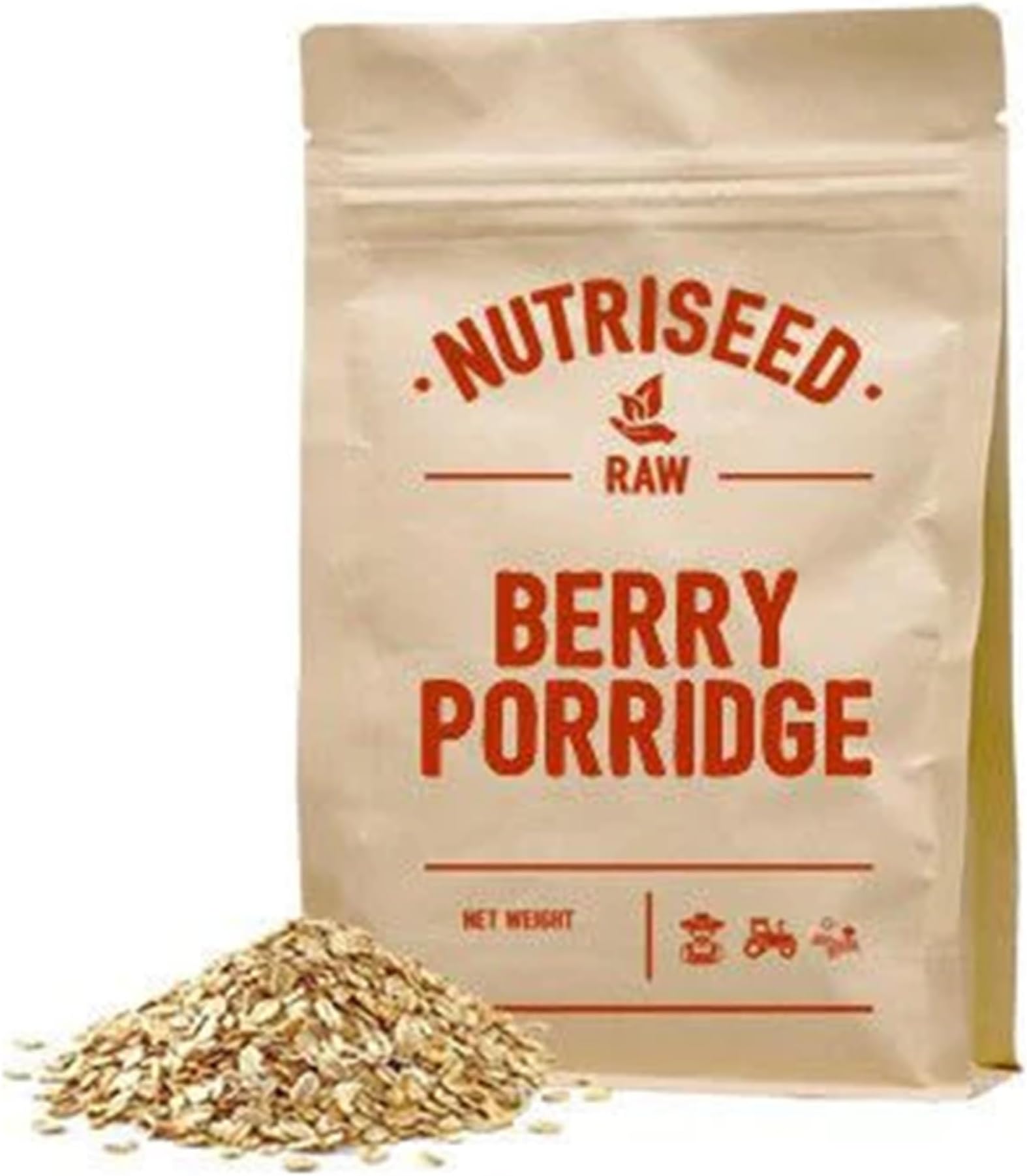 Nutriseed Berry Porridge 1kg (30 Servings) - Combined with Cranberries, Goji Berries & Acai Berries, 100% Natural, High Fibre, Vitamins, Minerals, Antioxidants & Vegan-Friendly