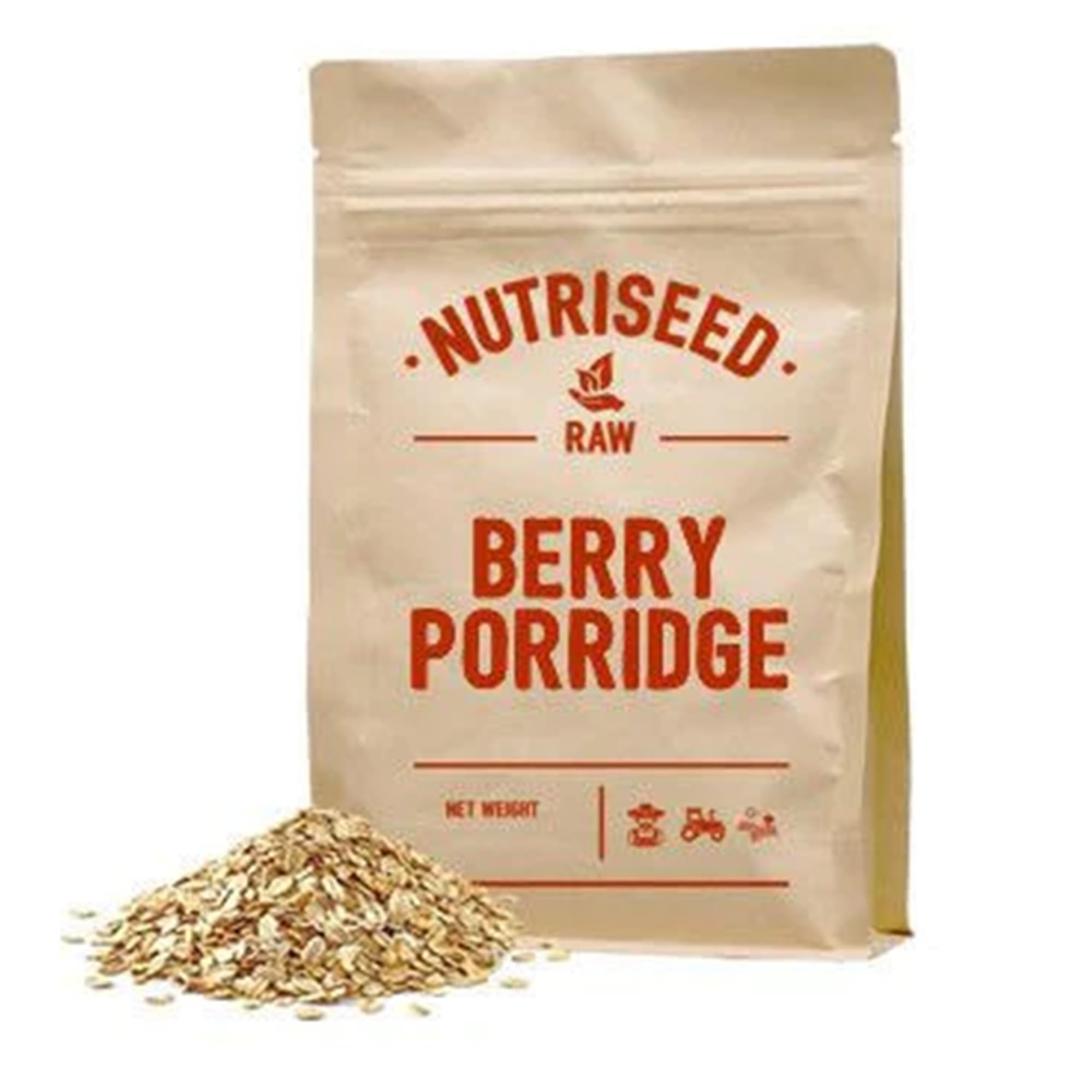 Nutriseed Berry Porridge 1kg (30 Servings) - Combined with Cranberries, Goji Berries & Acai Berries, 100% Natural, High Fibre, Vitamins, Minerals, Antioxidants & Vegan-Friendly