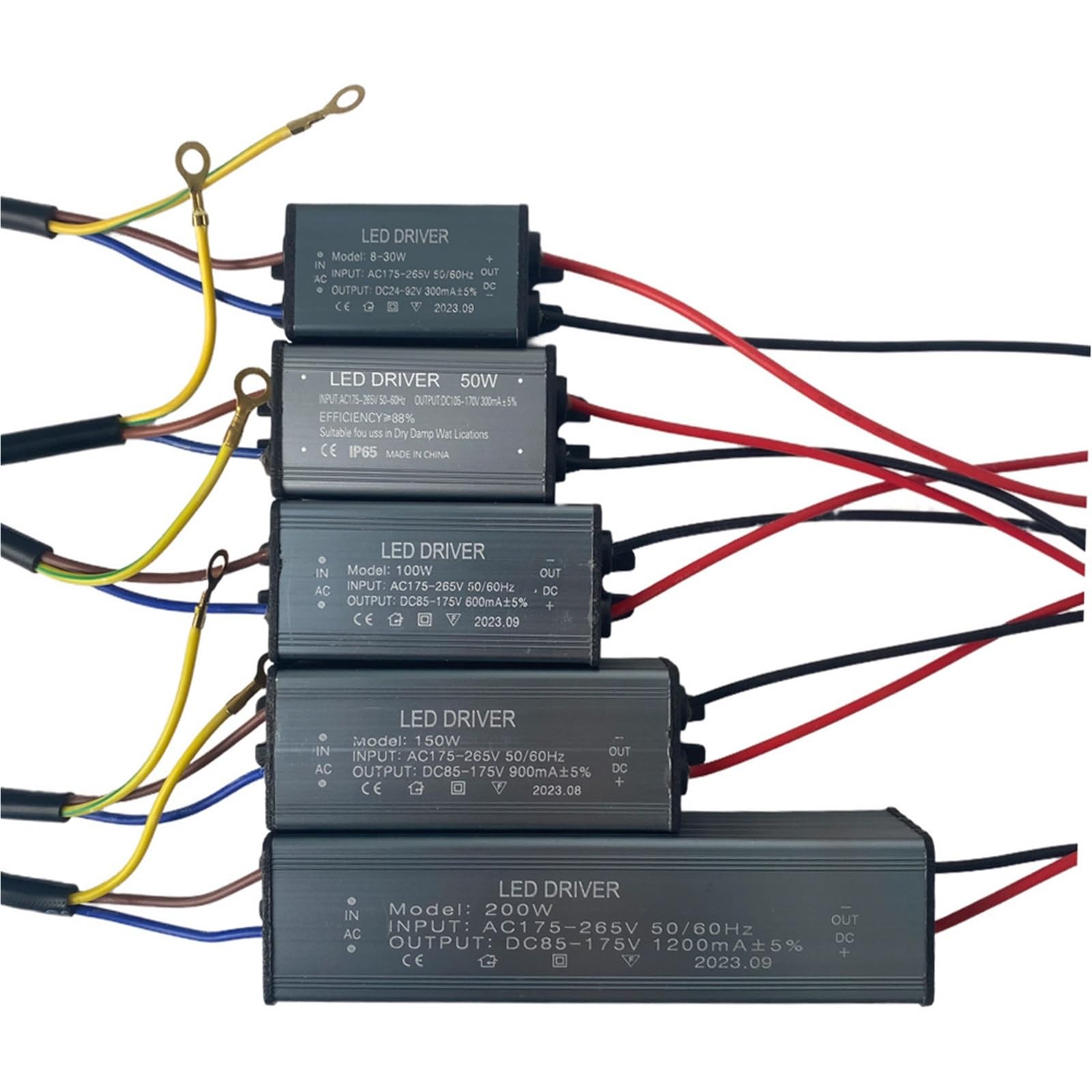 Alimentatore LED da 3000 V, 50 W, 100 W, 150 W, 200 W, driver LED impermeabile a tensione singola non isolato