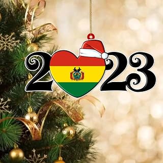 Bolivia Clear Acrylic Christmas Ornaments 2024 Bolivia National Flag Ornaments for Christmas Trees Souvenir Hanging Ornaments Keepsake Xmas Holiday Birthday Gift