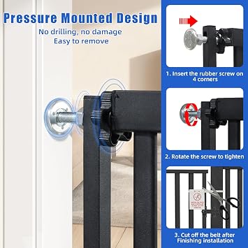 SHYUJAJIE 71 Inch Extra Tall Pet Gate for Cats