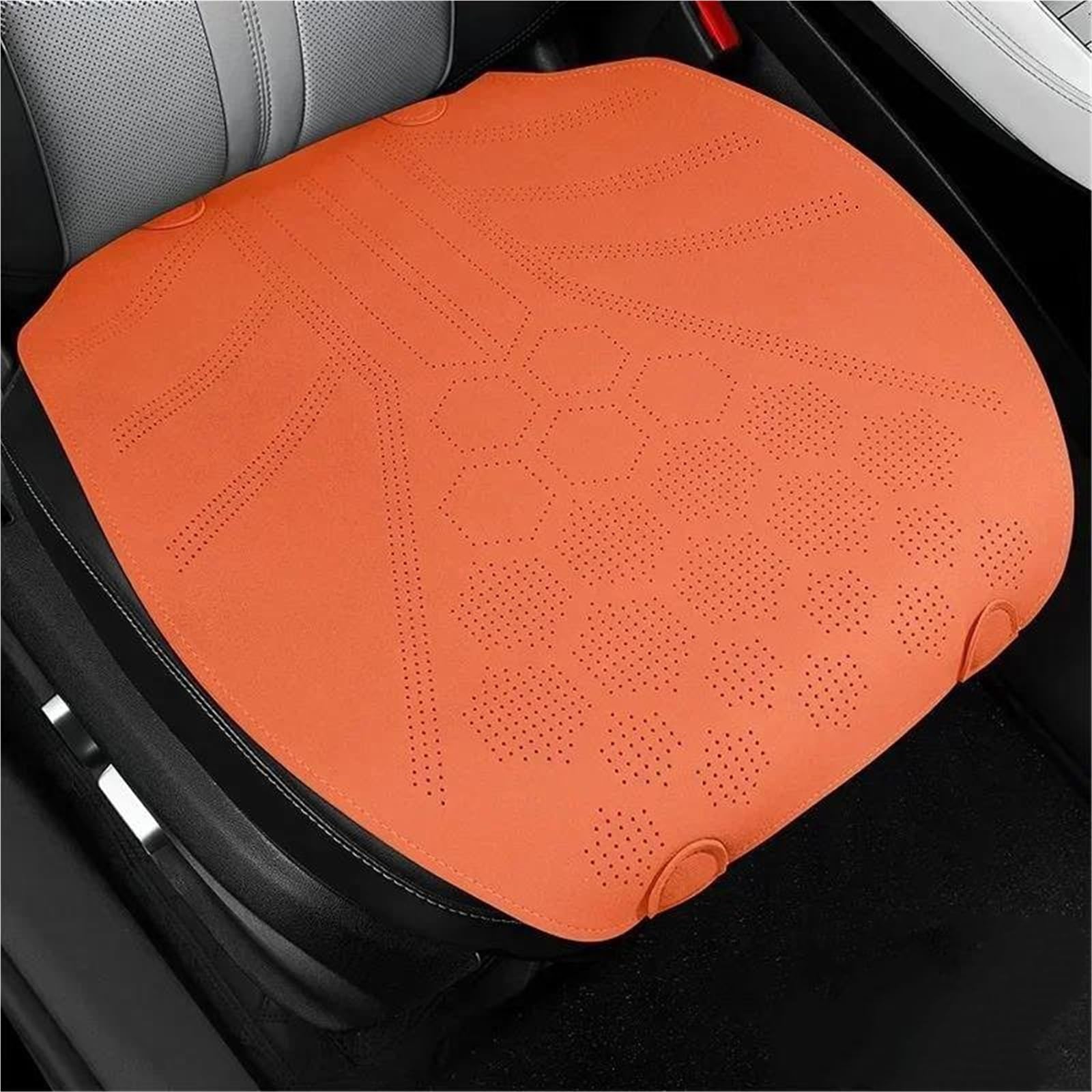 Houssse siège avant voiture contre l'usure coussin en daim orange confortable