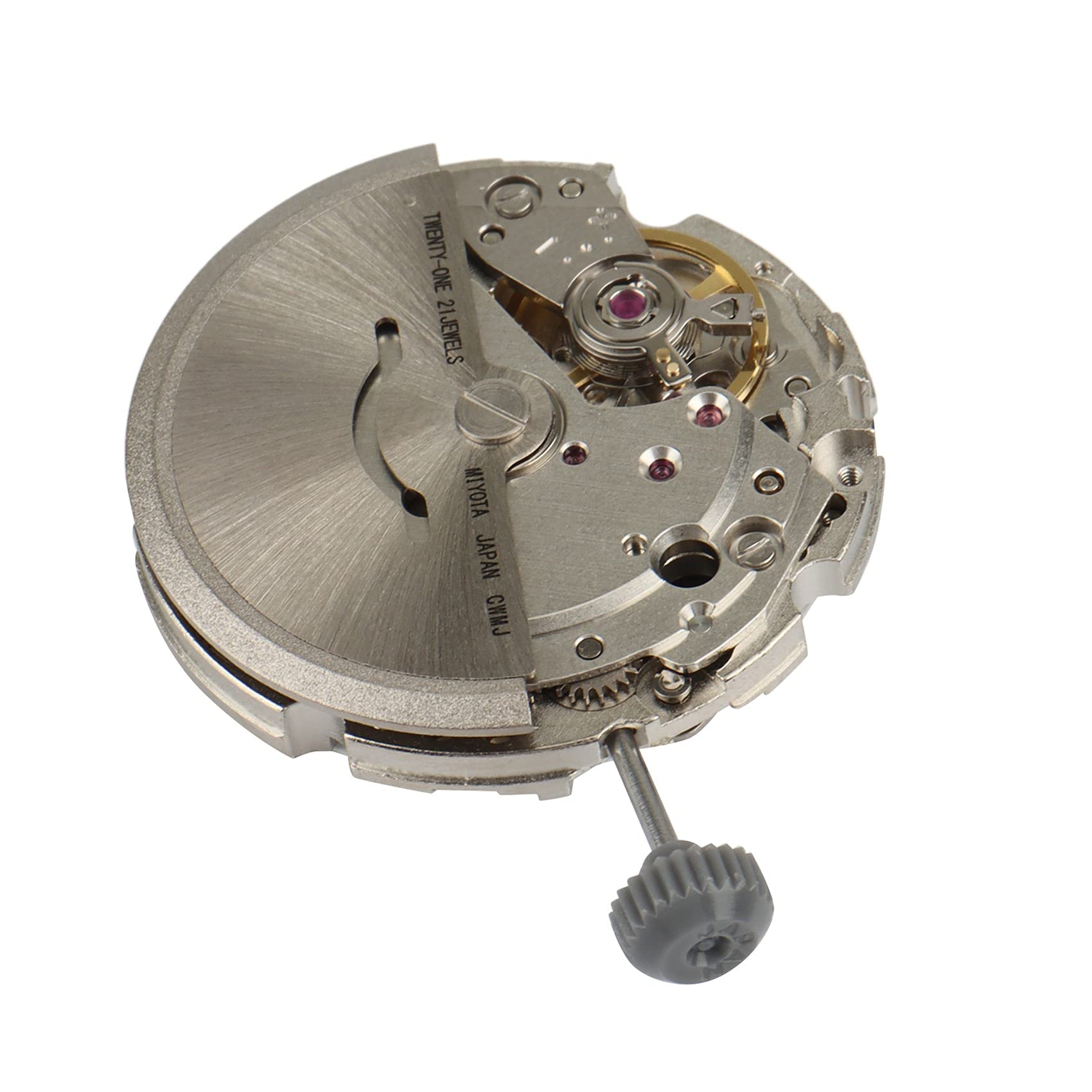 Movimento Orologio Giappone 21 MIYOTA 8215 di Alta Qualità Ruota Data Nero in Acciaio Inox, bianco, Moderno e minimalista