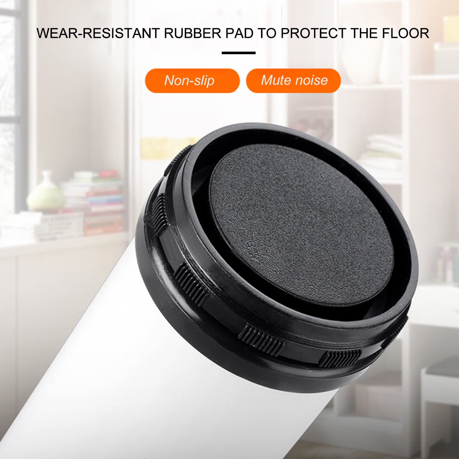 Patas De Muebles Ajustables, Acero Inoxidable, Base Antideslizante Y Gran | Altura Regulable De 0 A 15 Mm, Impermeable, Inoxidable, Fácil De Instalar (White 50 cm (19.7 in))