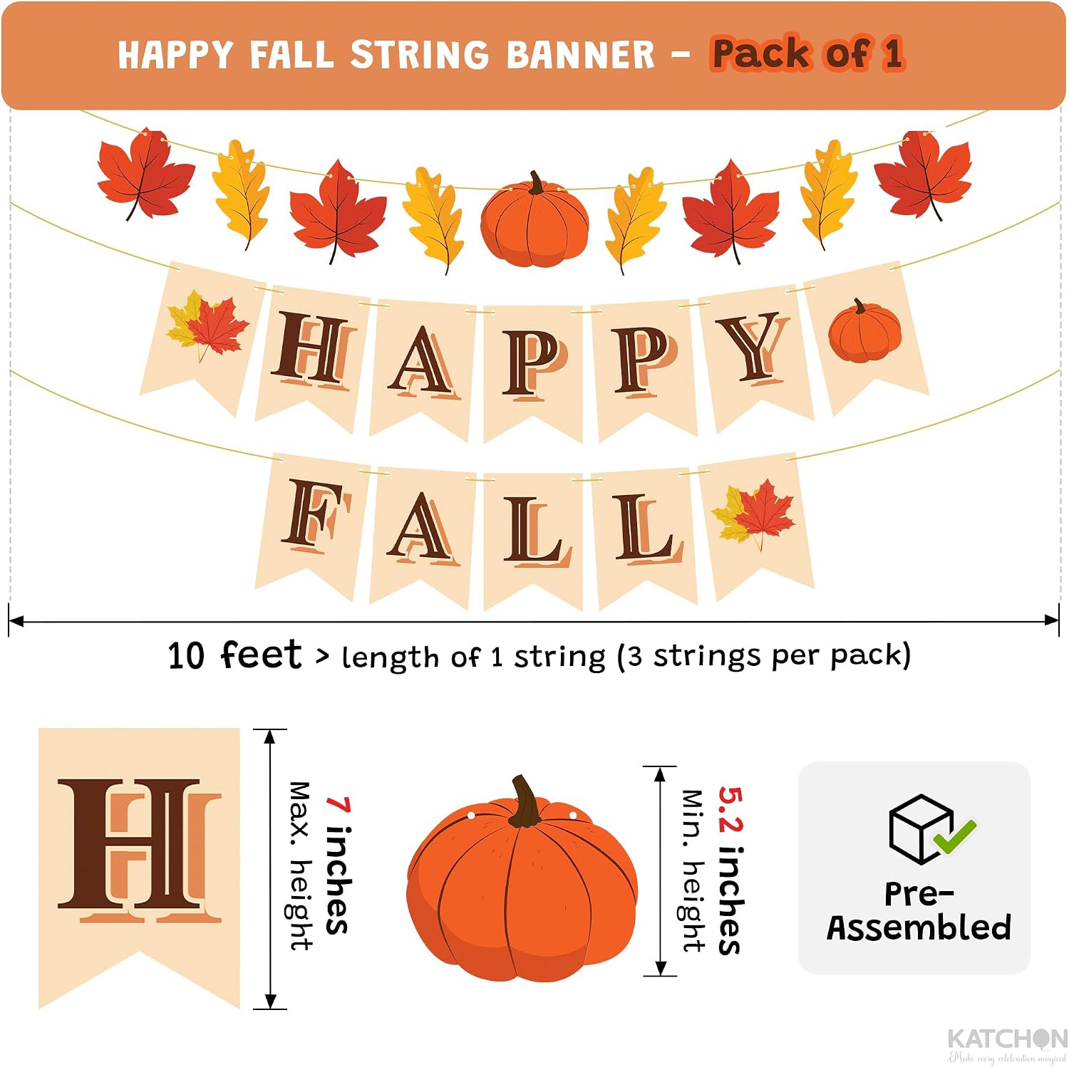 Katchon 2 string Banner Pack of 13