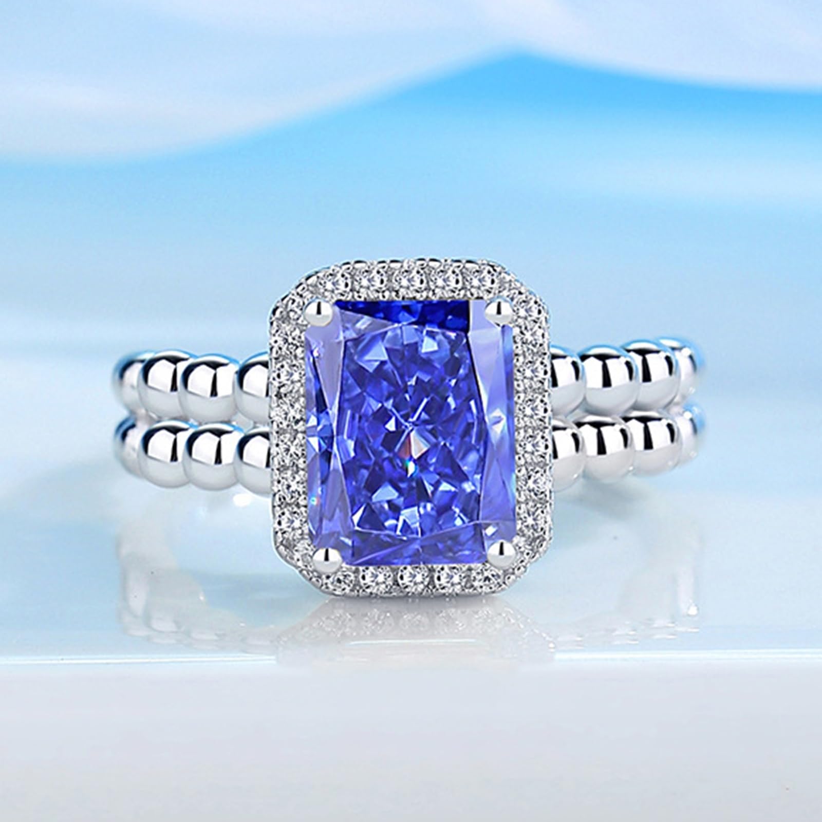 Pierścionek damski z białego złota z cytrynem 2,5 ct, prawdziwe złoto, eleganckie obrączki ślubne dla kobiet