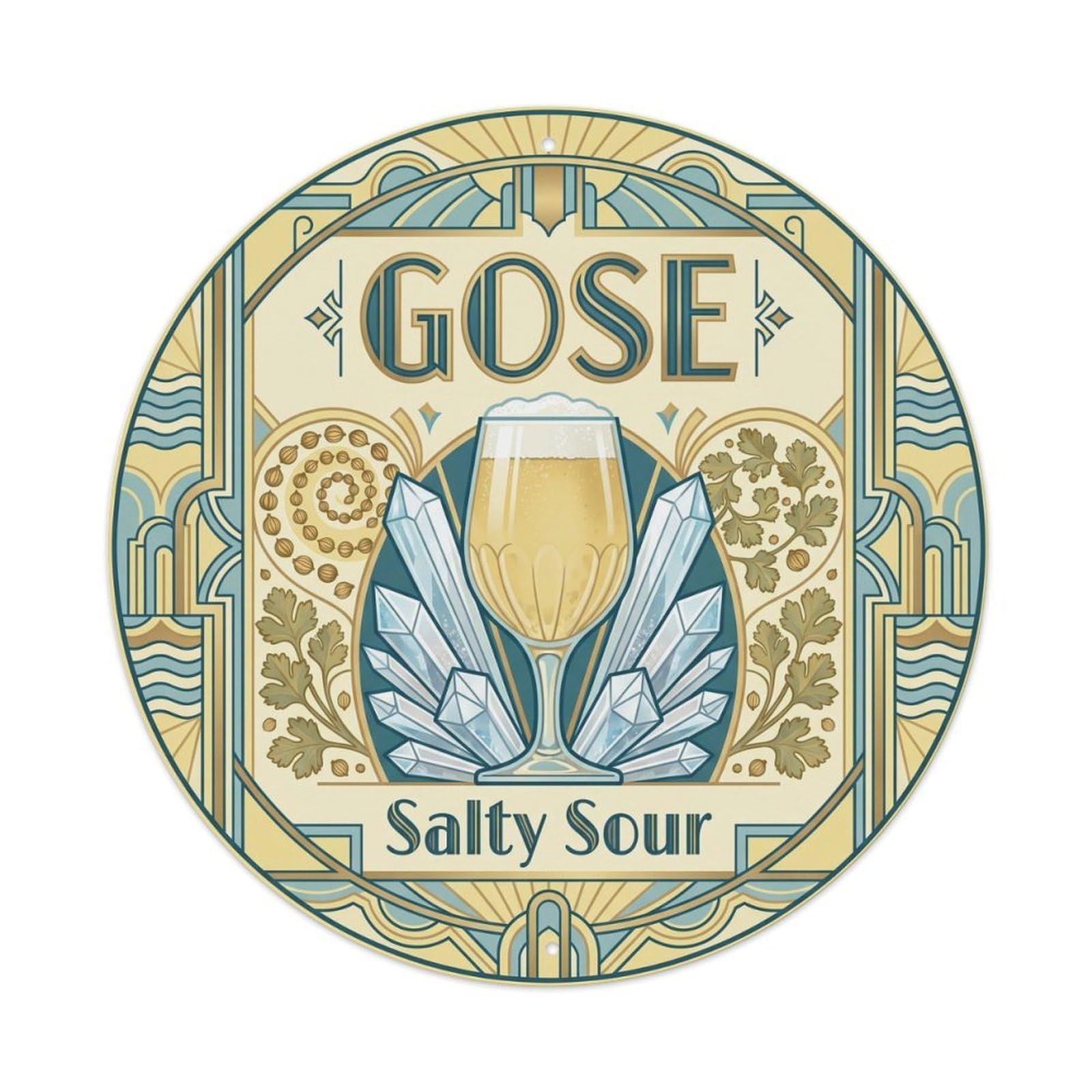 Heritage German Gose Sour Beer Malt Roast Pub Brewery Metal Tin Sign