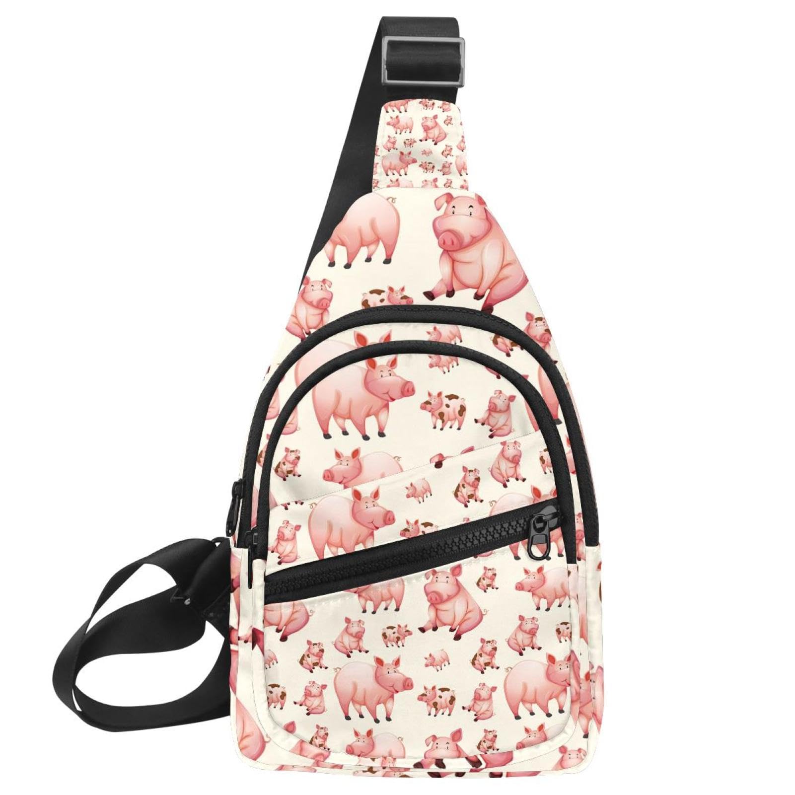 Bolsa de pecho impermeable con diseño rosa de líneas para entrenar o pasear 7