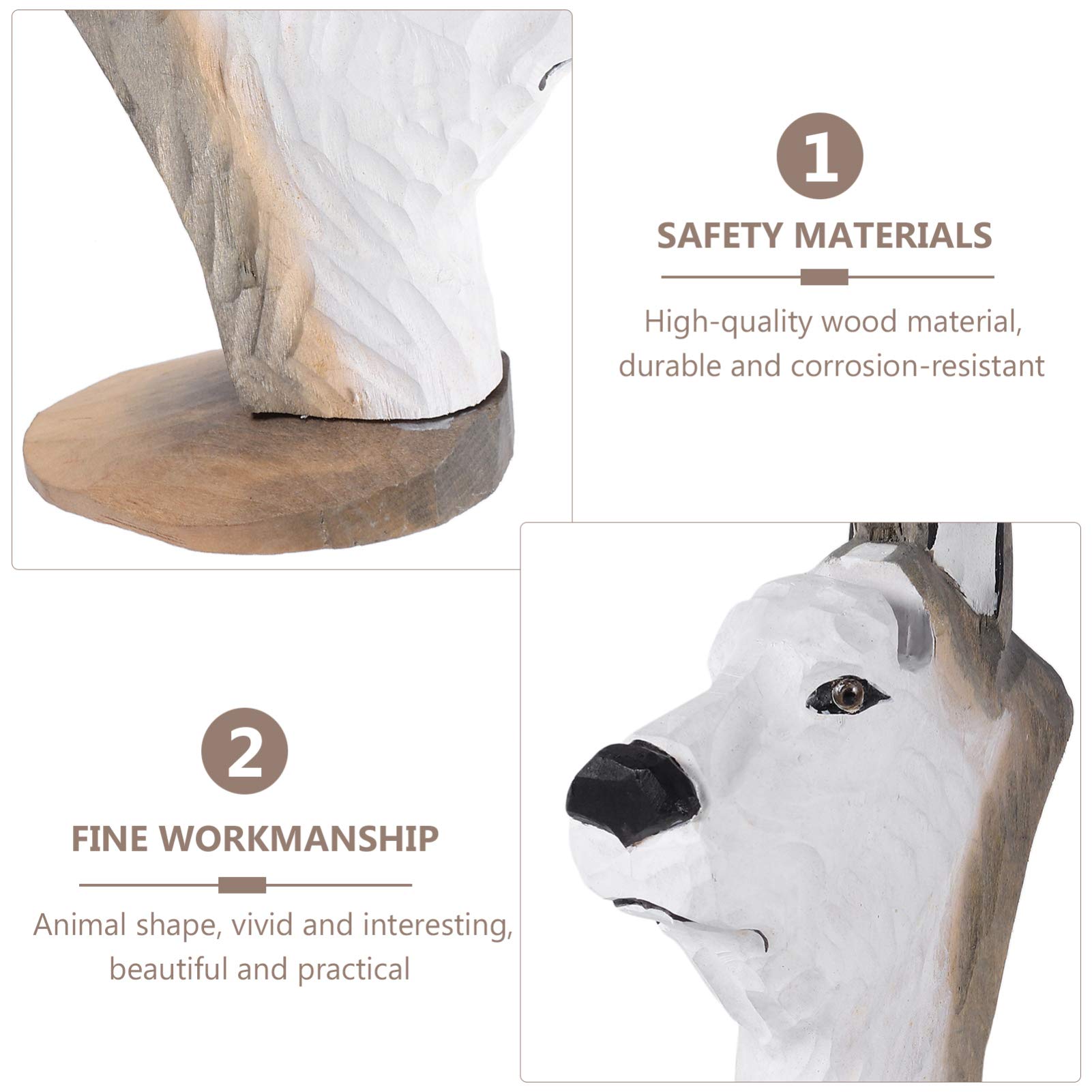 NUOBESTY 3 Pièces Monture De Lunettes En Bois Porte-lunettes Pour Animaux Support De Lunettes En Bois Présentoir De Lunettes De Soleil Porte-lunettes Animaux Chien Décor Boisé Bureau Cadre