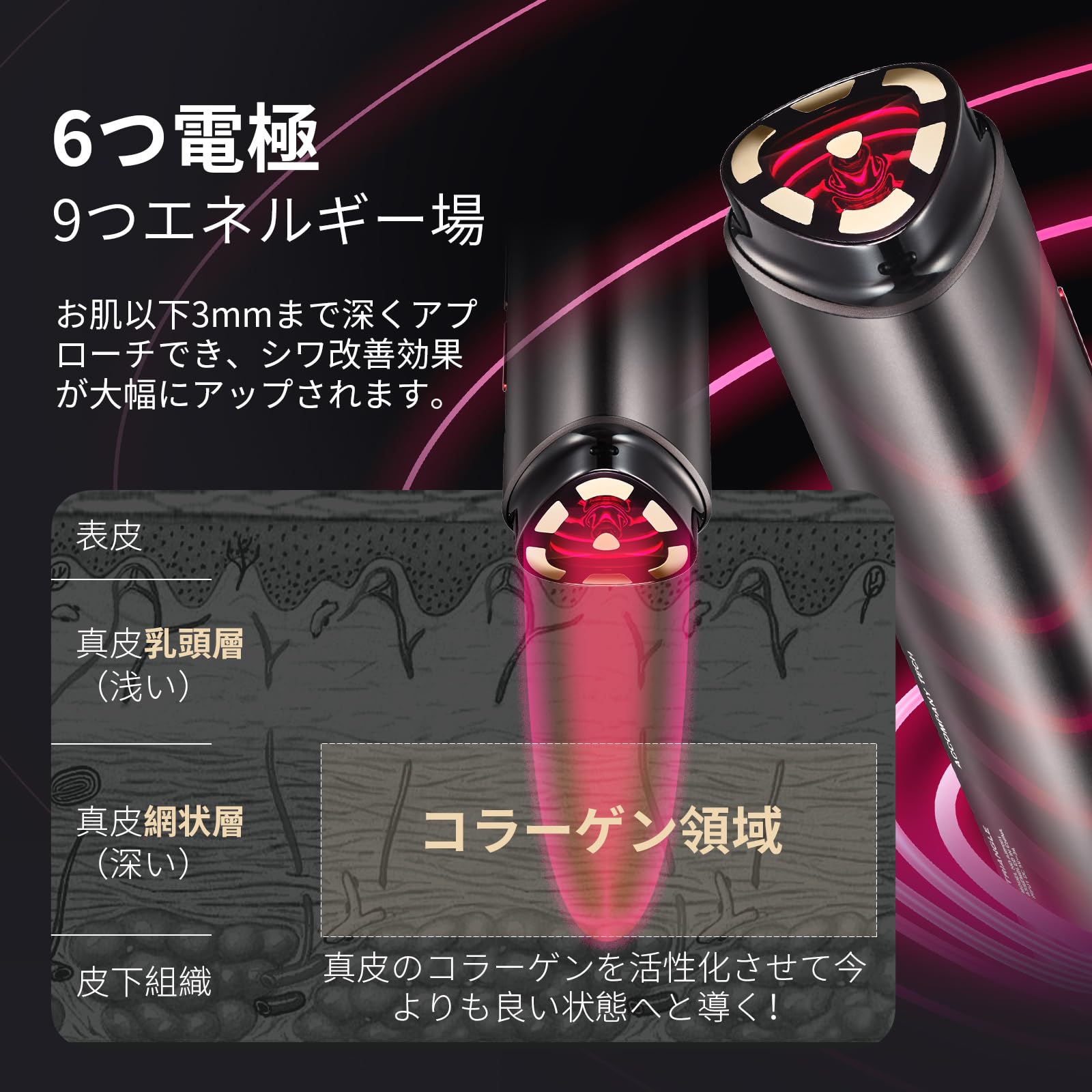 Amazon.co.jp: AMIRO 美顔器 EMS 1台10役 ラジオ波 RF美容器 肌 