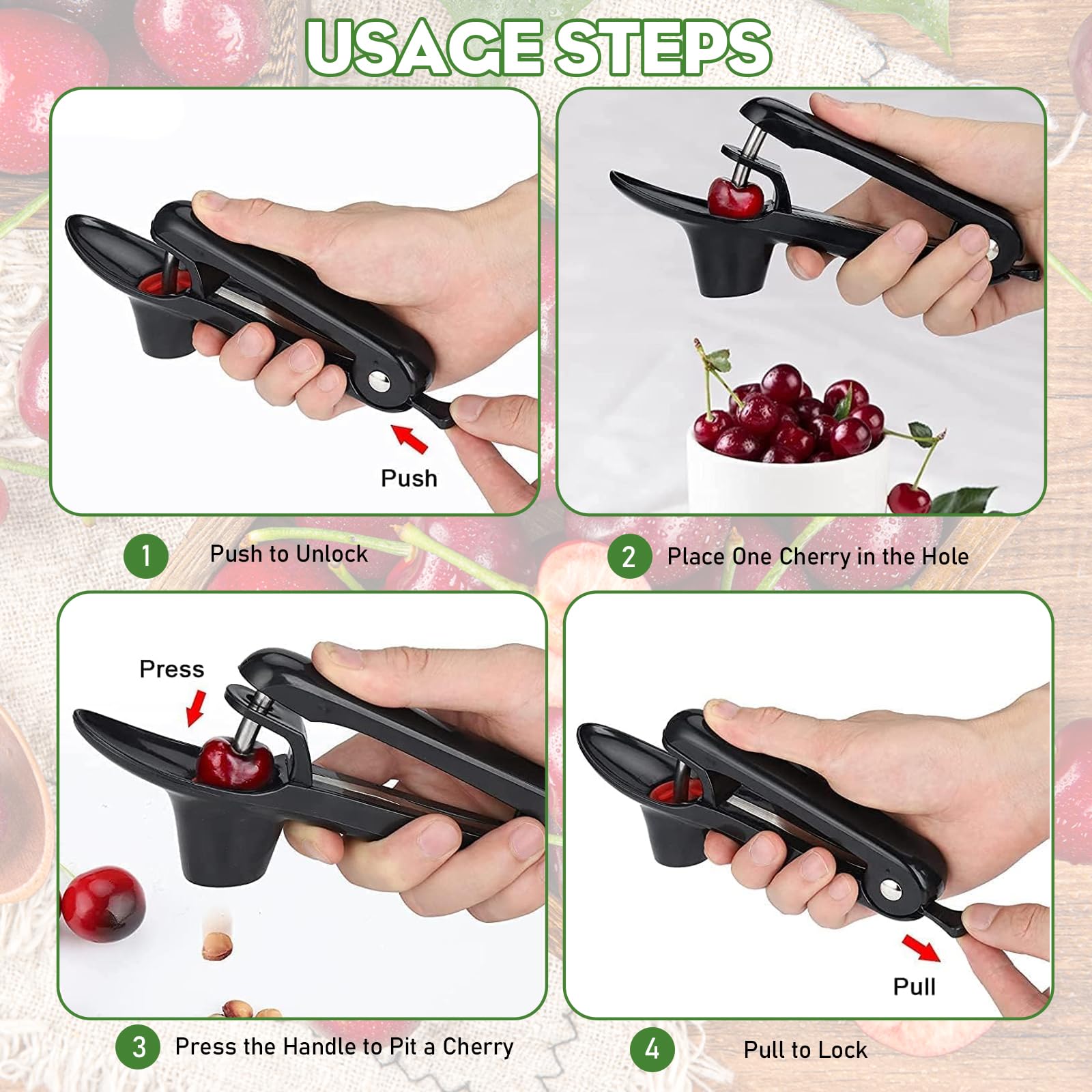 Deshuesador de Cerezas, Quita Huesos, Utensilio Frutícola