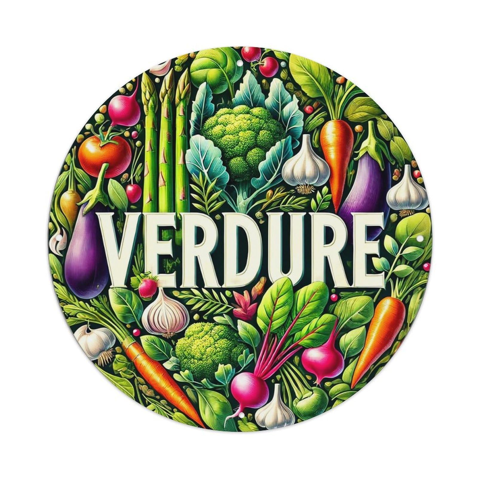 Jdyansheng Vintage Verdure Vegetable Pattern Print Design Tin Sign Metal Poster Metal Signs For Home Man Cave Bar Cafe Kitchen Laundry Room Wall Decorations 8X8 Inches