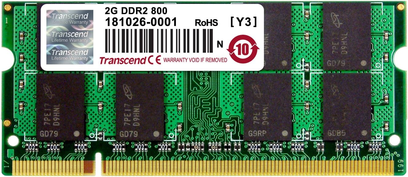 Transcend Memory 2GB DDR2 800 (PC2 6400)
