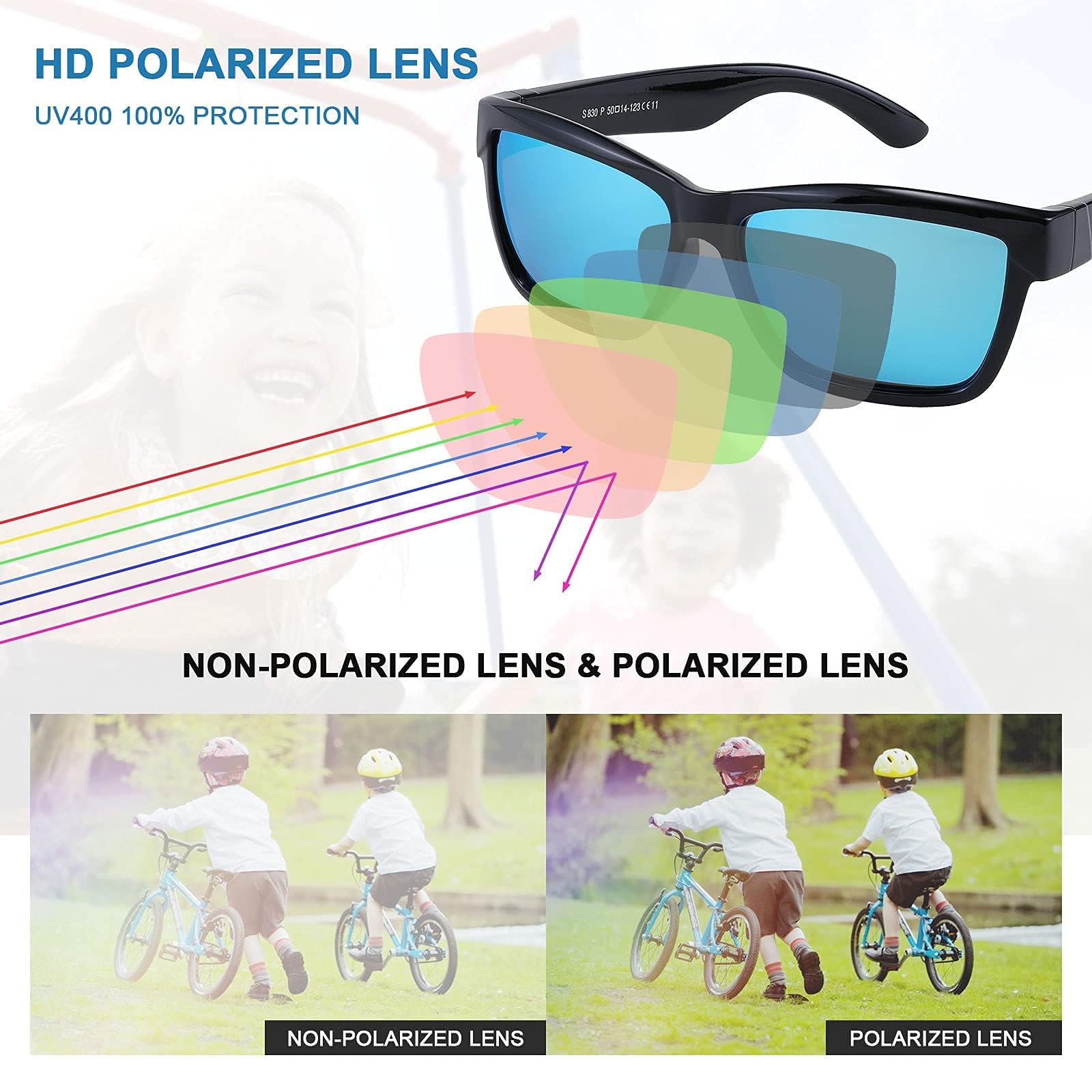 Karsaer Kids Teens Baseball Polarized Sunglasses Sports TR90 Frame Girls Boys Cycling Sunglasses E1098 2