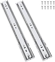 Vista 8 de knobelite Diapositivas de cajón de montaje lateral de cierre suave de 12 pulgadas, 3 pliegues de rodamiento de bolas de extensión completa, rieles