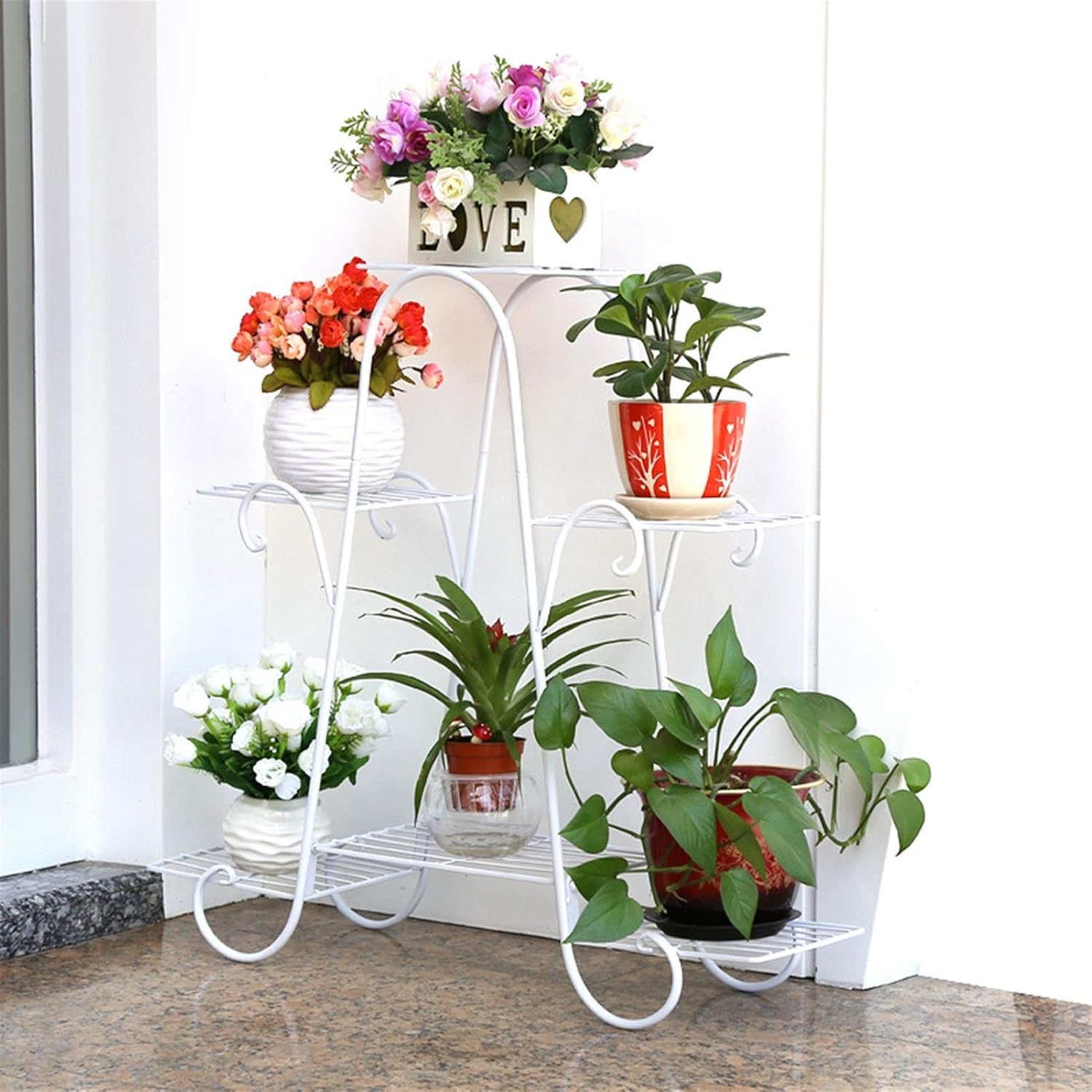 European Plant Stand Multi-Layer Flower Stand Floor Stand Flower Pot Rack(E)