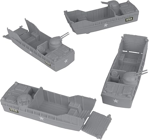 Miniatura 4 de BMC Classic Marx Landing Craft - 4 piezas de plástico gris del ejército para hombres