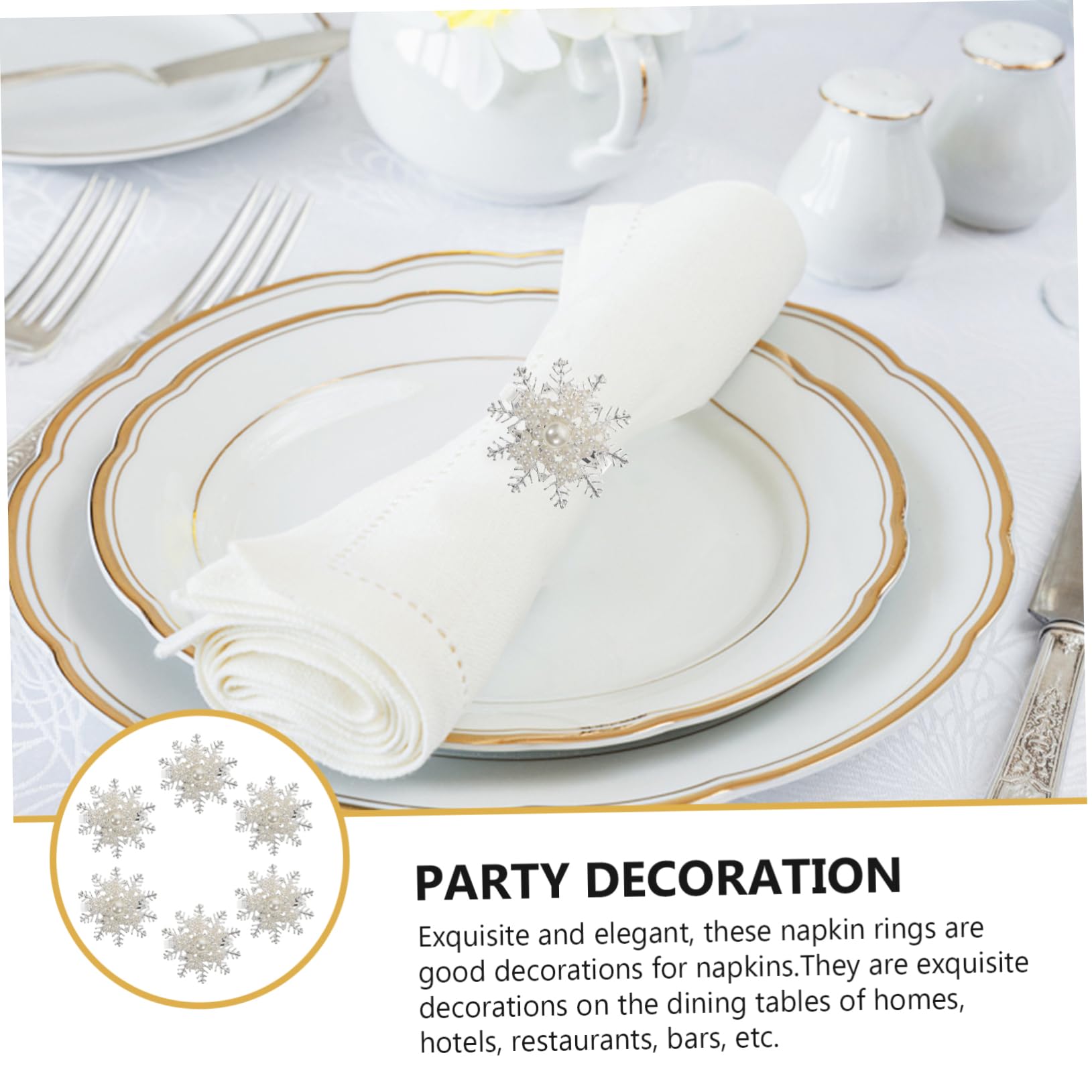 COLLBATH 3 Set Portatovaglioli Natalizi Portatovaglioli Autunnali Titolari Decorazioni Titolare Caramella Contento Gnomi Vimini Striscia Il Quarto Generosità Silver Lega 6 Pezzi * 3
