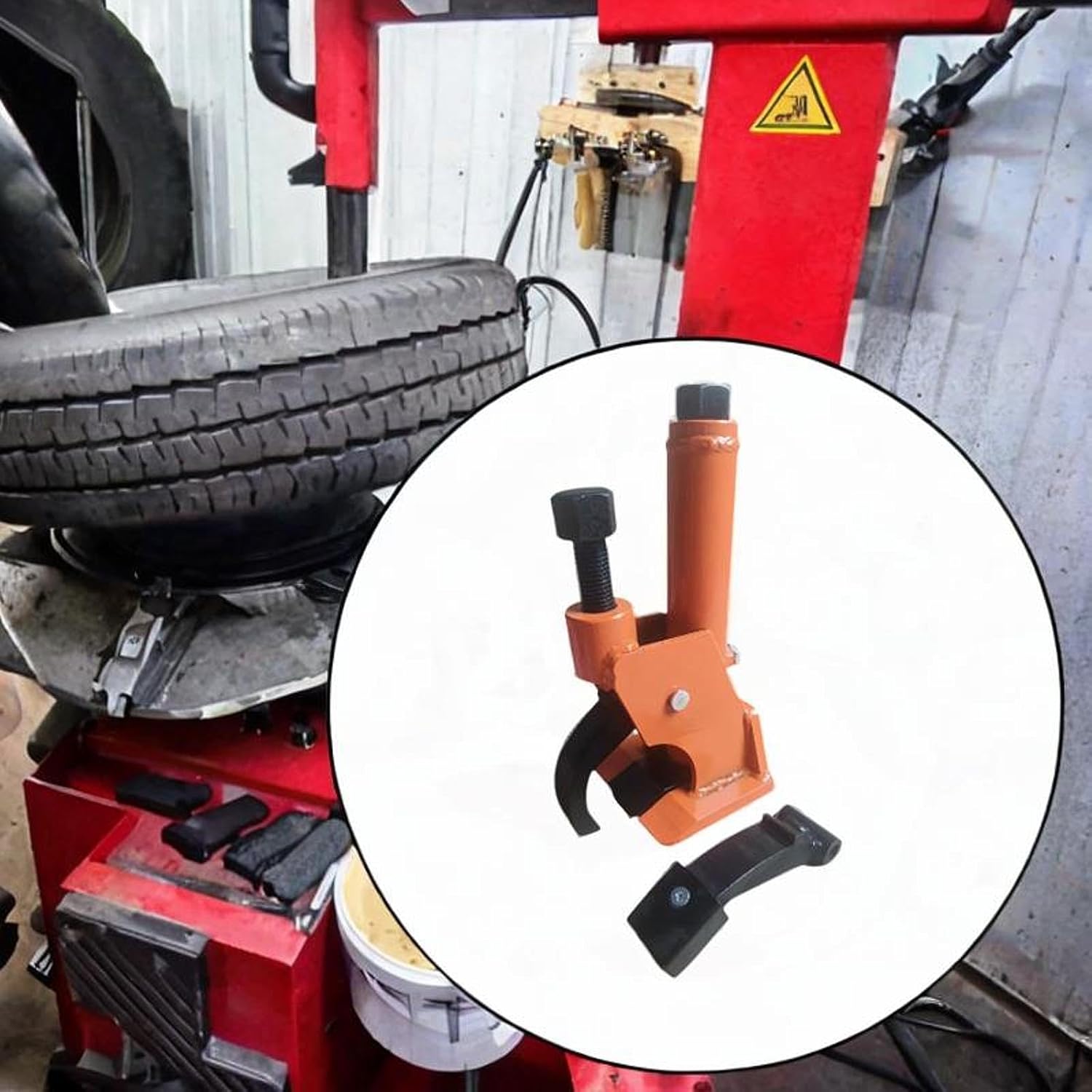 pistro Professional Manual Tire Bead Breaker - Heavy Duty Steel Tire Changer Tool for Tractors, ATVs, and Trucks - Compact and Portable Design