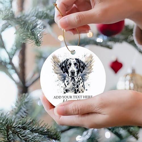 Vista 53 de Adorno conmemorativo personalizado de Bulldog Inglés – Alas de ángel, regalo de Navidad personalizado para perro, mamá y papá Adorno de Bulldog