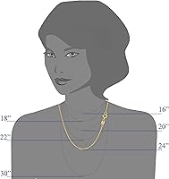 Vista 3 de Jewelry Affairs 14k Yellow Gold Cable Link Chain Necklace, 1.1mm