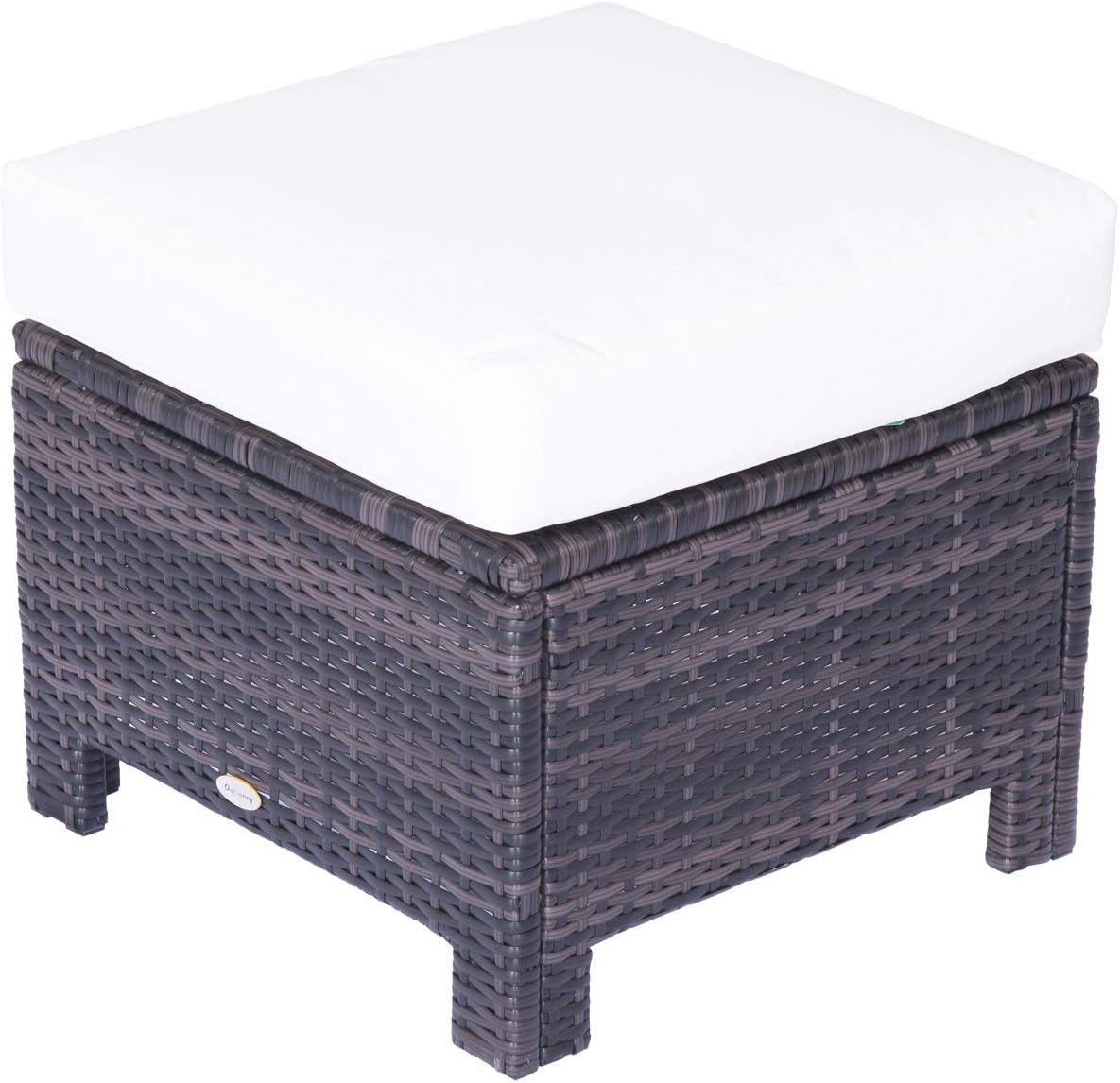 Keter Allibert Cube Outdoor Garden Furniture Storage Seat/Stool Brown