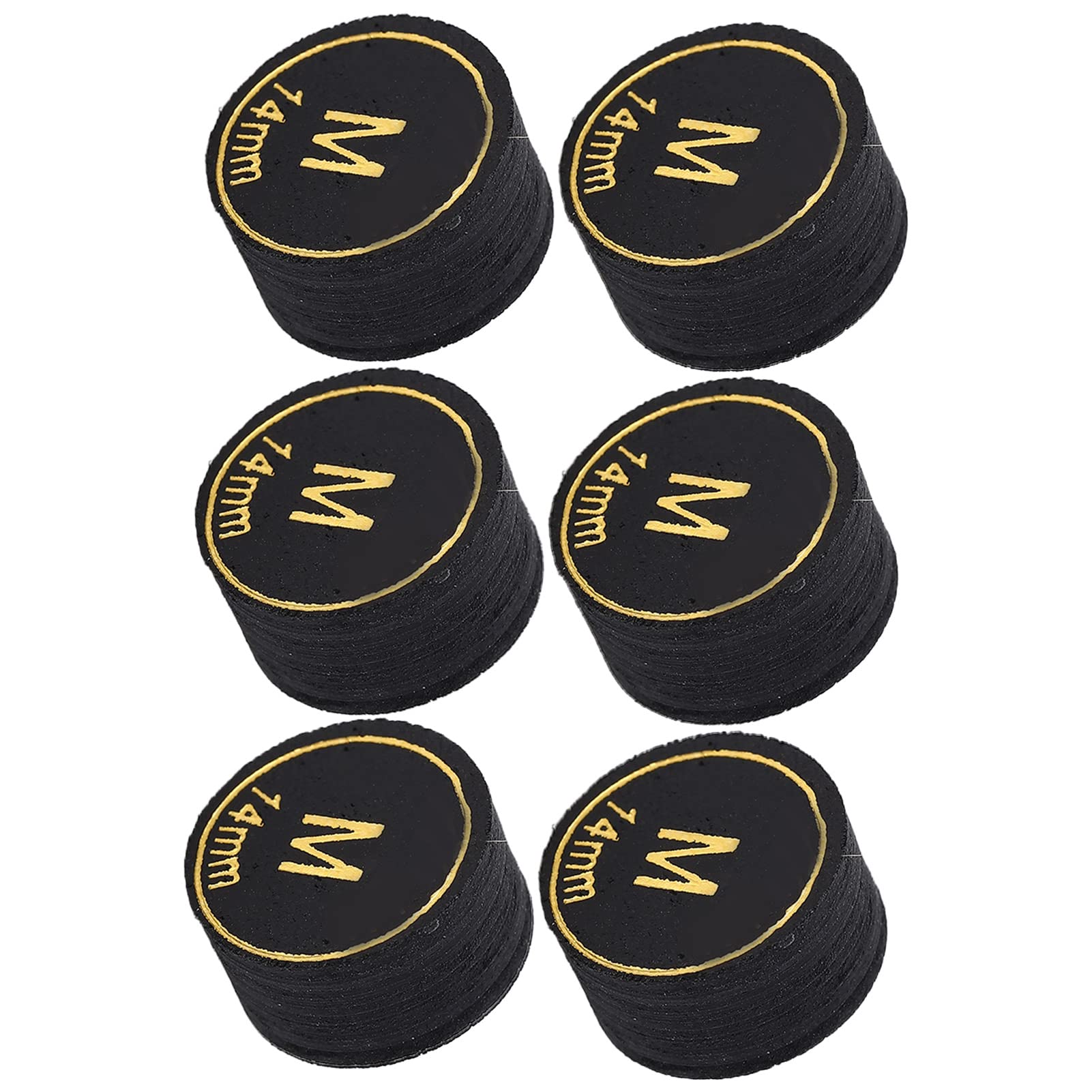 Keenso 6 Punte per Stecca da Biliardo da 14 Mm, Punte per Stecca da Biliardo di Ricambio per Stecche da Biliardo e Snooker (M)