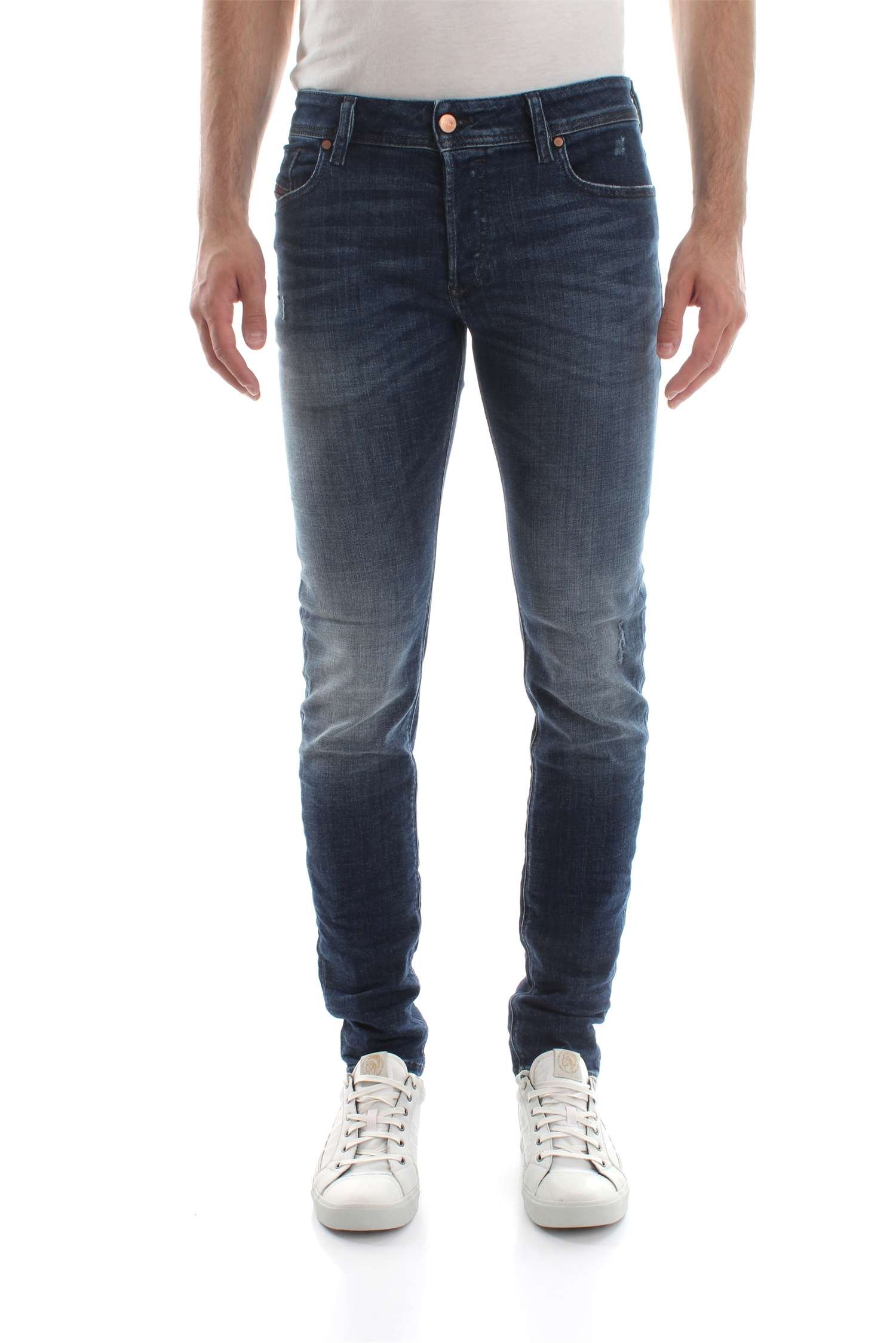 Diesel Men's Blue Buster L.32 Pantaloni Tapered Fit Jeans, (Dark ), W36/L32 (Manufacturer Size: 36)