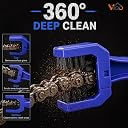 4 Piece Multi-Purpose Bike & Motorcycle Chain Cleaning Brush | 3-Sided Deep Clean Tool for Bicycle, Scooter & Motorbike Chains | Heavy-Duty Nylon Bristles gallery image