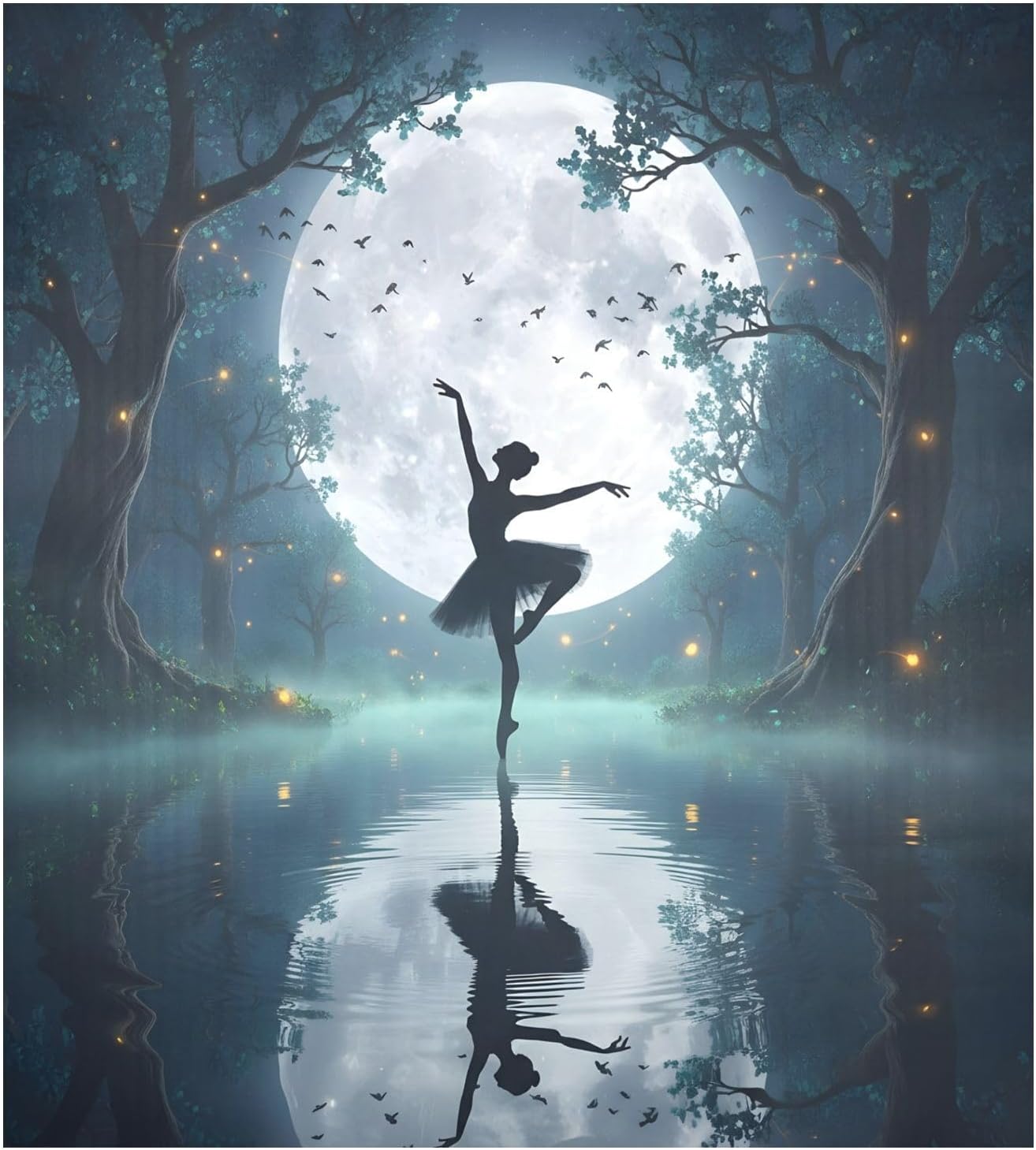 Moonlight Dancer 23x26 Inch Magnetic Sheet, Strong Flexible Refrigerator Magnet Cover Cut to Size, Removable for Dishwasher Washing Machine Appliance Protection